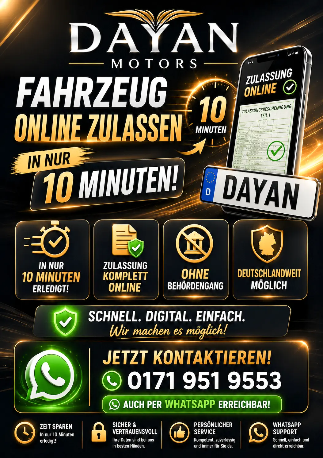 Fahrzeug online zulasssen